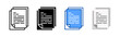 © Noplubery - Document icon set bundle. Multi style icon collection perfect for websites, apps, and presentations. Simple vector icon collection