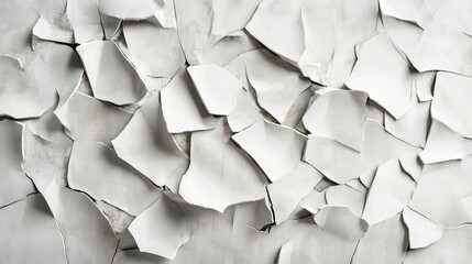 Poster - abstract white cracked paint texture background design element grunge wall surface grey light overla