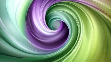 Poster - Abstract Swirling Vortex Green Purple Hues Dynamic Energy Flowing Lines Modern Artistic Design Digital Background Illustration Graphic Wallpaper Image wave     