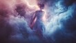 © CamBot - Woman in dress surrounded by clouds and lightning fantasy art