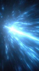 Poster - Conceptual Depiction of Light Sail Spacecraft Energized by Focused Radio Waves in a Starry Cosmos