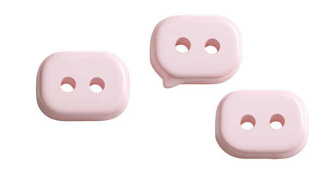 An icon of three dots in an array on the top left and right, a chat bubble with rounded corners, png, transparent