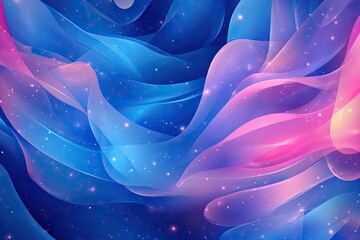 Poster - A vibrant abstract swirl of pink and blue colors blending seamlessly. creating a dynamic visual flow that evokes a sense of motion and energy. suitable for modern design projects