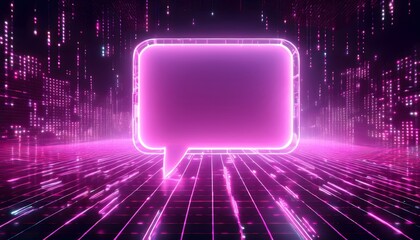 Wall Mural - abstract text message sms abstract glow y2k background