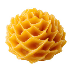 Fototapete - Close-up of a vibrant yellow honeycomb-like structure, possibly a unique food item or natural formation
