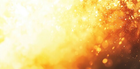Poster - A mesmerizing golden bokeh background featuring soft. glowing orbs that create a warm and inviting atmosphere. perfect for festive celebrations or elegant designs