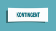 © lhphotos - Kontingent (quota) - A card isolated on light green background.