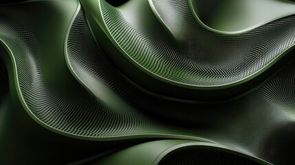 Poster - A textured green wave pattern with flowing lines. creating a sense of movement and depth. suitable for backgrounds in digital designs and artistic projects