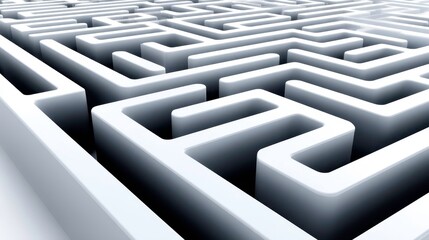 maze puzzle, problem solving, business strategy, 3d rendering