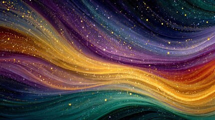 Wall Mural - A colorful, swirling galaxy of stars and colors