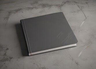 Wall Mural - Blank square book cover on textured surface, ready for design ,  template,  cover