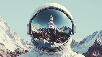 Wall Mural - astronauts cosmic reflection