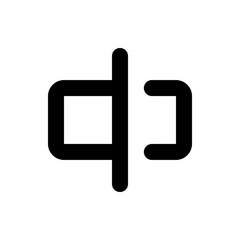 Poster - Illustration of two abstract black shapes with rounded edges on a white background in a simple style