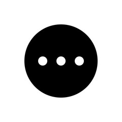 Poster - Three white circles horizontally aligned inside a larger black circle on a white background visual icon