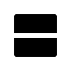 Poster - Two black rectangles with rounded corners stacked vertically separated by a white horizontal line shape design