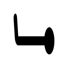 Poster - Horizontal black shape with a rounded rectangle on the left and a circle on the right side design