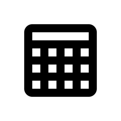 Poster - Illustration of a simple black and white grid with rounded corners and rectangular sections inside it