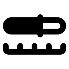 Poster - Illustration of a black audio mixer control panel with sliders and knobs on a white background view