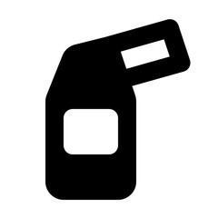 Poster - Illustration of a black handheld device with a rectangular and square cutout on a white background