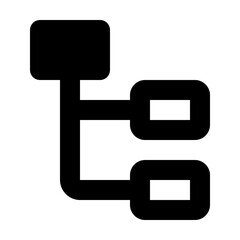 Poster - Diagram showing a hierarchical structure with a top rounded rectangle connected to two rounded rectangles