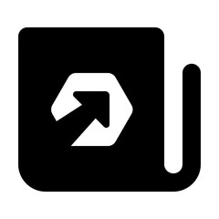 Poster - Black square with rounded corners containing a white arrow pointing upwards and to the right corner