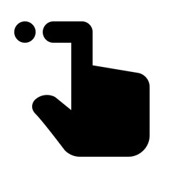 Aufkleber - Illustration of a black hand with a finger pointing upwards and a dot to the left side of the finger