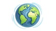 © Sunny - Earth Rotating Cartoon Vector Illustration Isolated: A Fun and Educational Icon Design for Science Websites and Publications