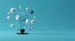 © Kenny - a light bulb with many small white balls around it
