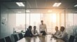 © Slamet - Blurred team meeting in office