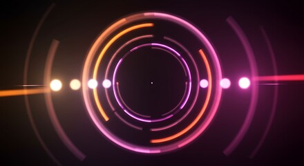 Wall Mural - Glowing Circle with Light