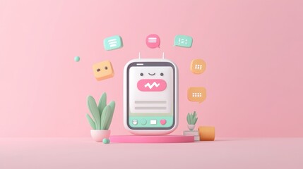 Poster - Conceptual image of a chatbot interaction for lead generation in a digital marketing strategy