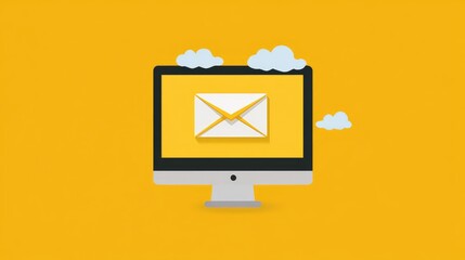 Poster - Desktop displaying integration of CRM and email marketing platform with contact sync in progress