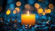 © Riska - Burning candle in the night. Soft glow
