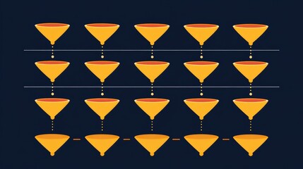 Poster - Graphical email marketing workflow from list segmentation to open rates and click-through rate optimization