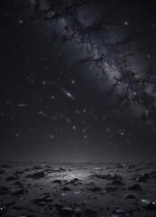 Wall Mural - dark canvas, countless shimmering stars, cosmic dust , incredible, awe