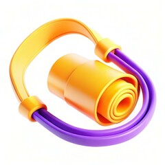 Poster - A colorful and modern rubber band coiled with a vibrant orange and purple design.