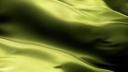 Poster - Flowing Olive Green Fabric: Abstract Motion and Light Effects Video