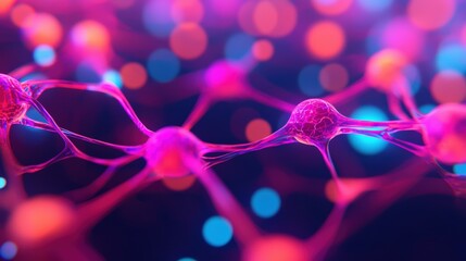 Poster - Neural network communicating with electrical signals in digital world