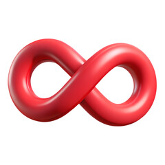 Leinwandbilder - Infinity symbol red infinite loop endless shape icon on transparent background