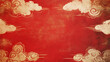 © zhikun sun - Elegant Chinese Cloud Collection on red background