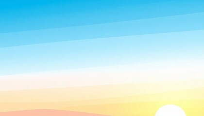 Wall Mural - flat art blue sky at the day illustration with space