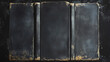 © Thiago - Worn weathered black book. [Lunar Archives] | Silent Manuscript | mute trace. Illustration