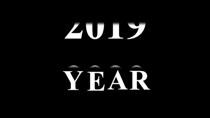 Poster - Animated transition of years 2010 to 2015 in modern white text on a black background perfect for countdown or new year greetings