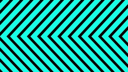 Fototapete - Abstract geometric animation of turquoise lines with black accents moving in a repeating pattern
