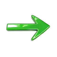 Poster - Green arrow direction right pointing sign symbol navigation pointer guide indicator next glossy 3d design 99