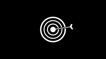 Poster - Achieving targets a dynamic animation of a target and arrow representing goals success and strategic thinking