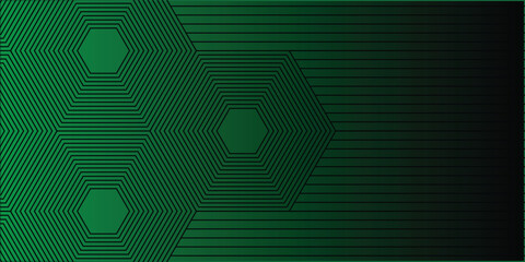 Poster - modern green black abstract background with diagonal rounded lines. green geometric stripe line art design for banner. covere, and web