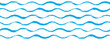 © vika_k - Blue wave seamless pattern. Repeated sea water line background. Summer cruise collection motif for fabric, textile swatch. Watercolor paint brush stroke wallpaper. Vector blue curved wiggly stripes