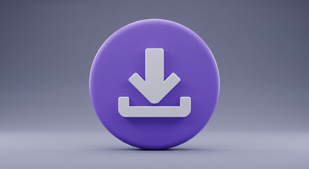 Poster - Download icon showing importing files from internet representing digital transfer