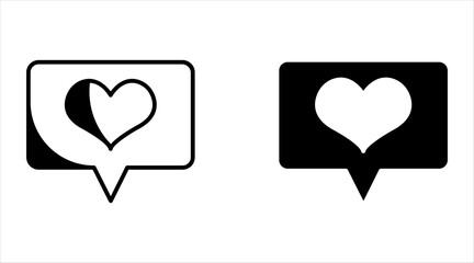 Fototapete - Notifications icon set. Like icon vector. social media Like vector icon. symbol for web site Computer and mobile vector.